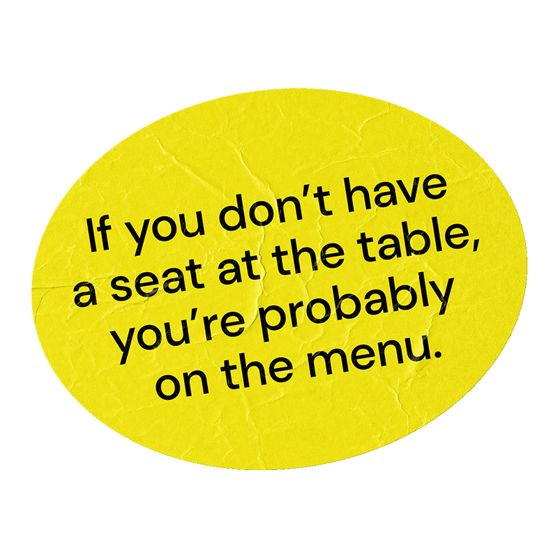  sticker seat at the table