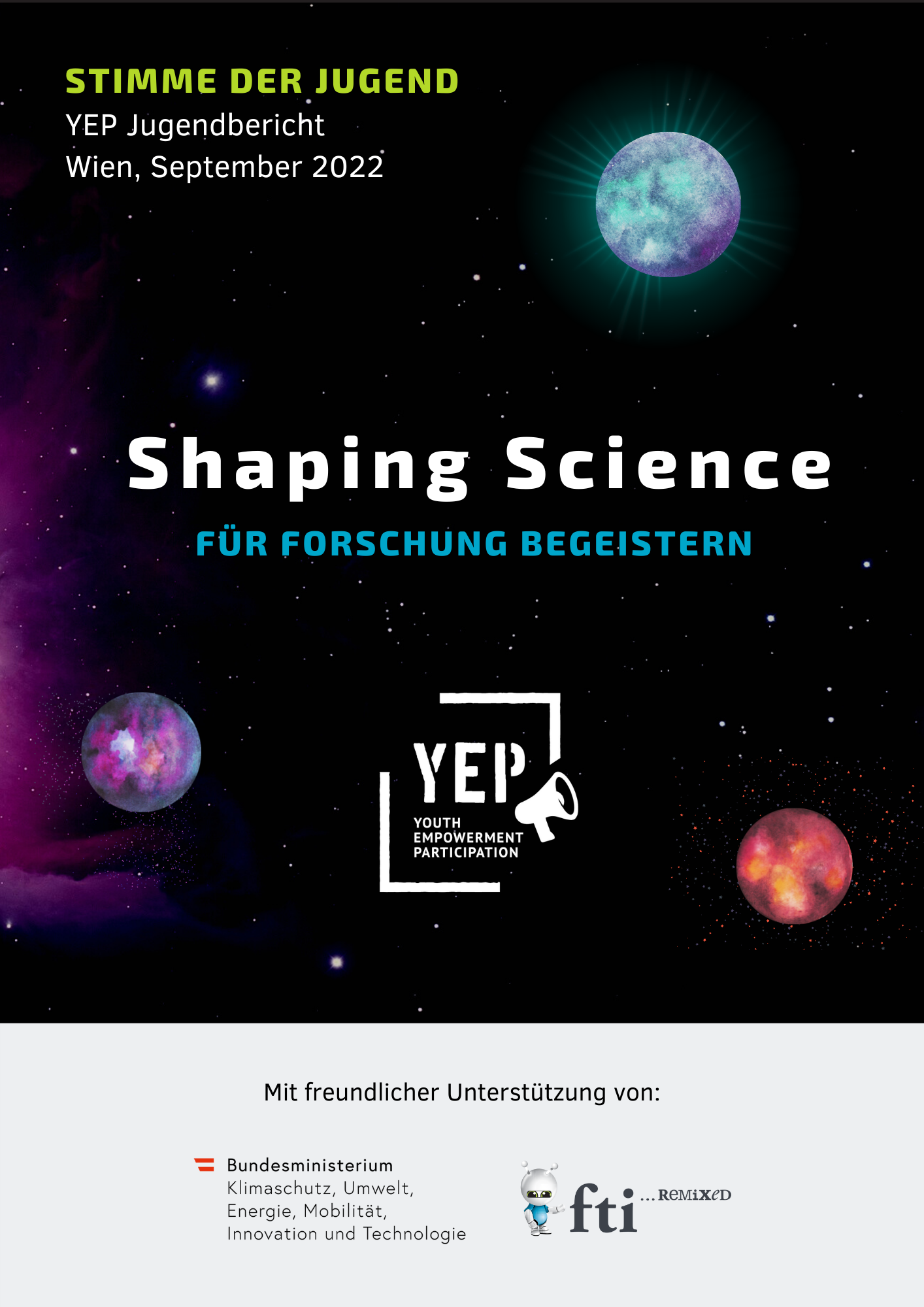Cover des YEP-Jugendberichts Shaping Science